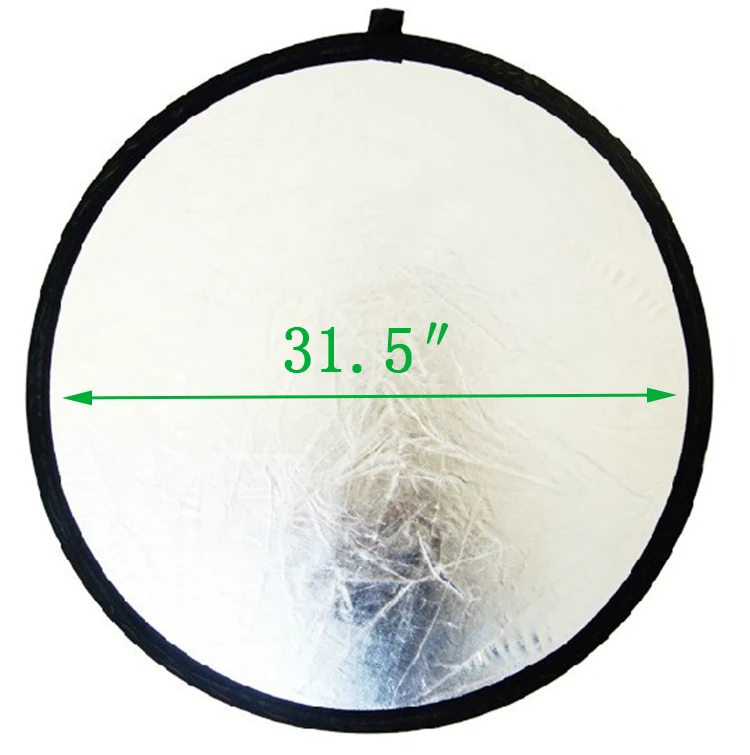 

2 in 1 Wholesale 31.5 inch 80cm gold silver Collapsible Disc Reflector For DSLR Camera Free Shipping