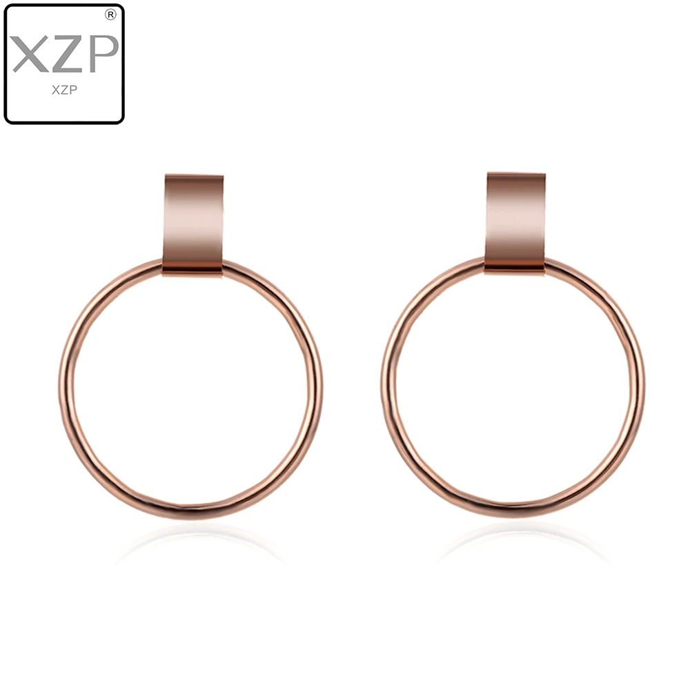 Женские круглые серьги в стиле панк XZP Boucle d'oreille большие висячие с подвеской