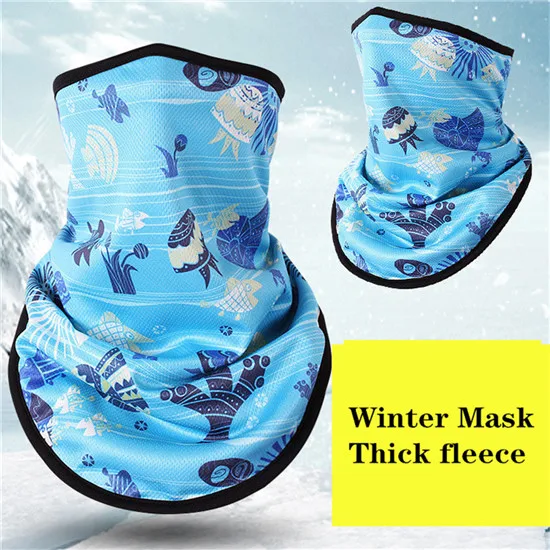 Winter Fleece Ski Scarf Cycling Snowboard Equipment Bandana Headwear 3D Mask Neck Triangle Bicycle Thicken Warm Women Men Bibs - Цвет: NO.13