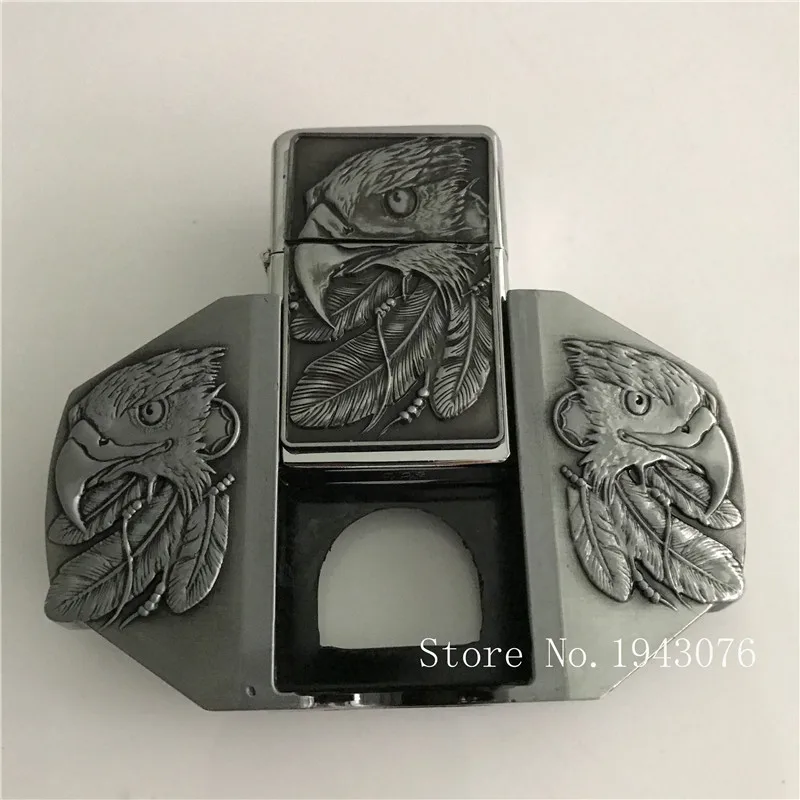Розничная продажа новый стиль высокое качество 3D серебряный Орел зажигалка