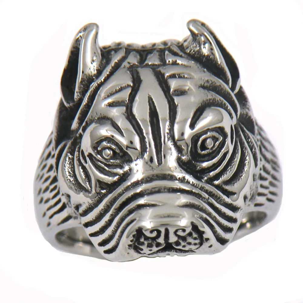 FANSSTEEL Нержавеющая Сталь Ювелирные изделия собака животное кольцо FSR12W19|animal ring|ring