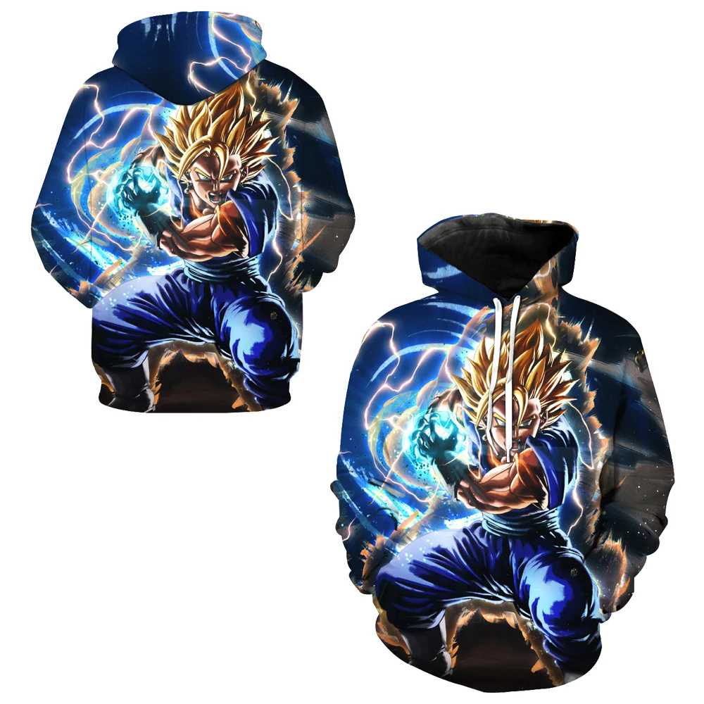 Goku Super Saiyan Final Kamehameha 3D толстовки для скейтбординга спортивные свитера мужские
