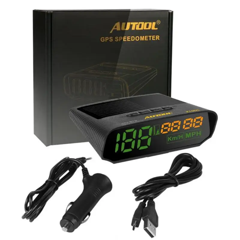 Универсальный автомобильный HUD gps Спидометр миль/ч светодиодный Высокая яркость дисплей км светодиодный ч LED Head UP дисплей с Overspeed сигнализации