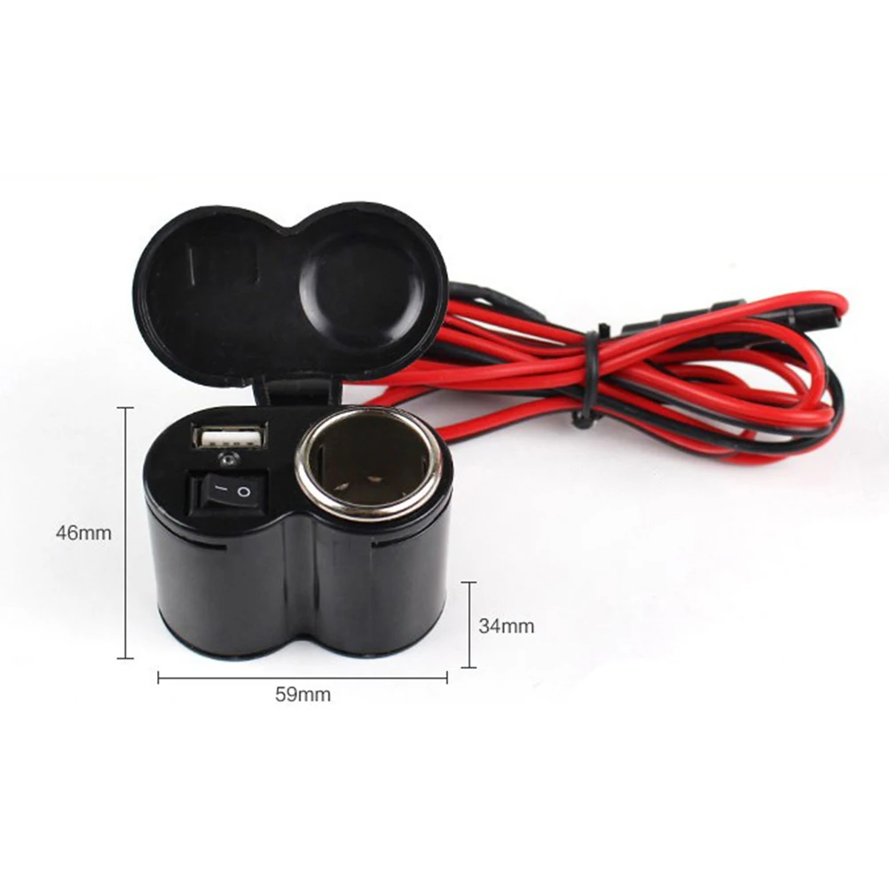 1pc DC 12-24V Car Cigarette Lighter Power Adapter With USB Charger Port Splitter Charge For Automobile Vehicle Truck | Автомобили и
