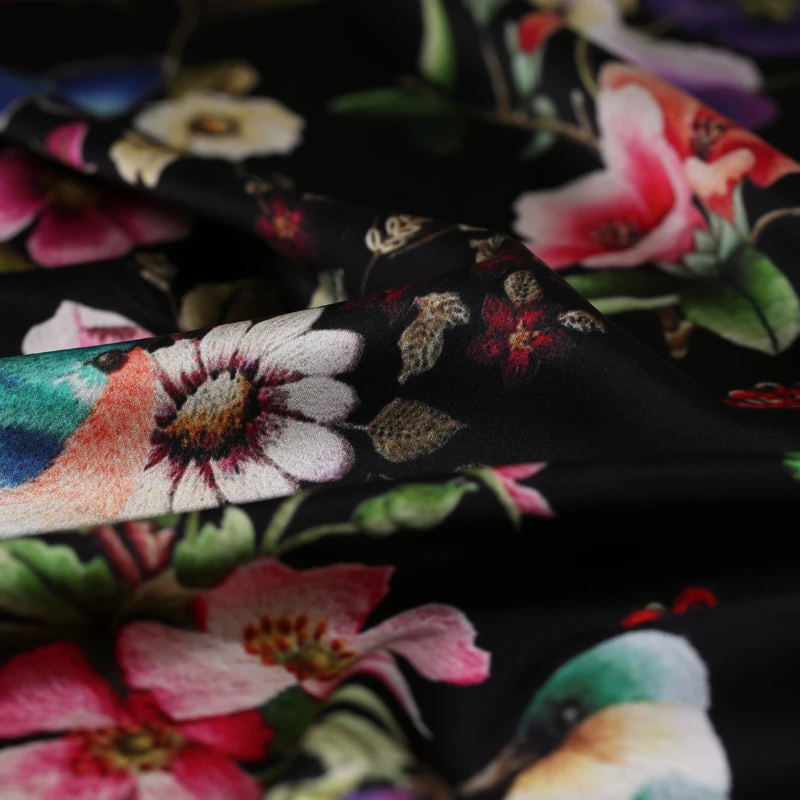 Новая высококачественная шелковая ткань платье рубашка широкое пляжное