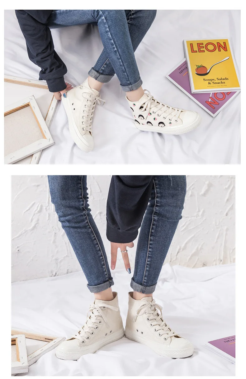Весна Осень Повседневные Дышащие ручной оригинальные туфли студенческие кроссовки удобные парусиновые женские прогулочные туфли белые туфли