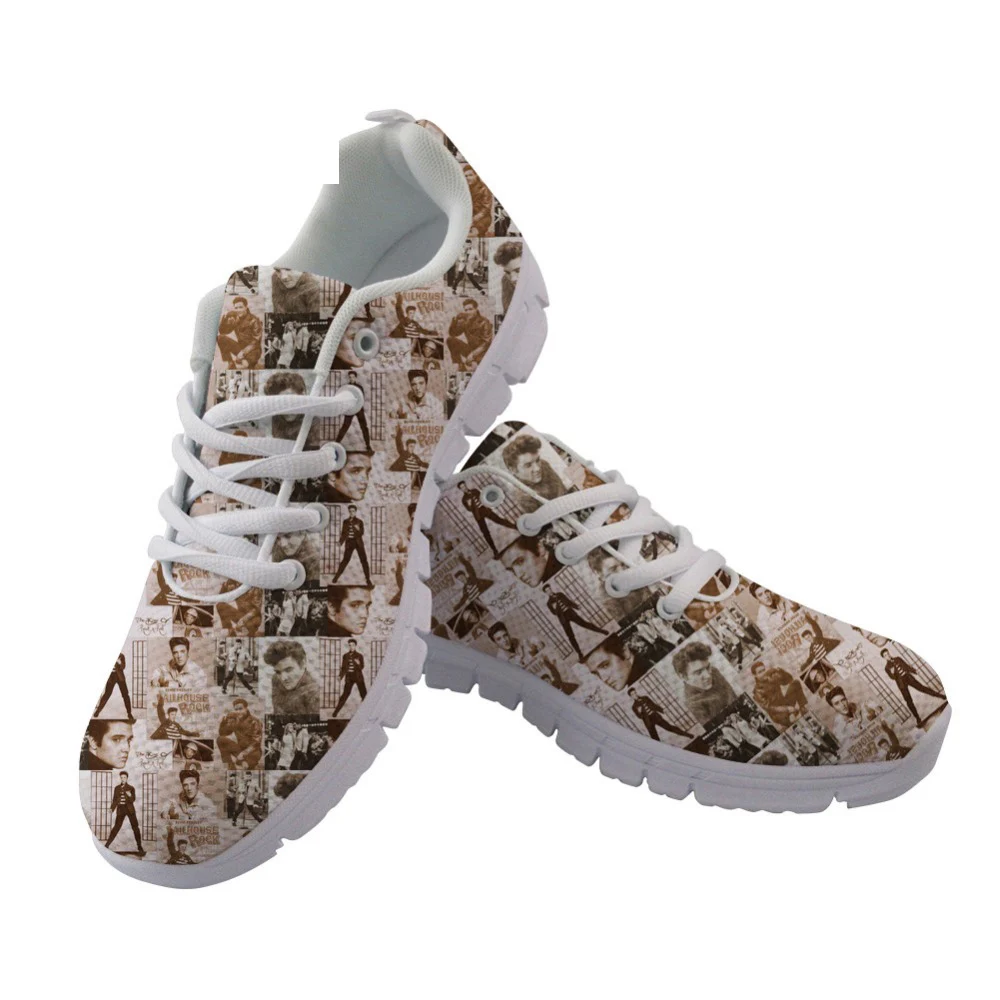 

2020 Customized Men Autumn Casual Shoes Elvis Retro Design Student Boy Hip Hop Air Mesh Sneakers Fashion Stylish Walk Male Shoes