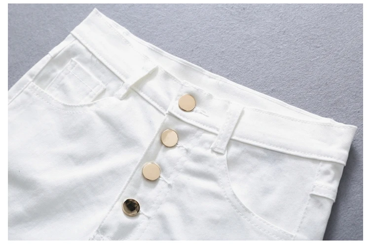 Джинсовые шорты большого размера женские летние 2016 bermuda feminina черные белые с