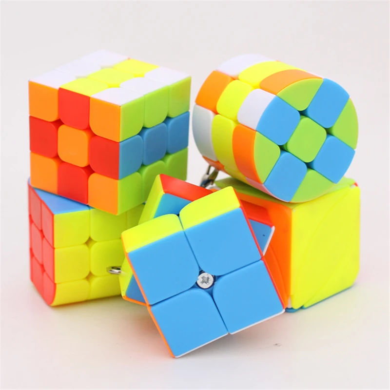 Zcube брелок мини 2x2 3x3 триэдр цилиндр магический куб креативный подвесные