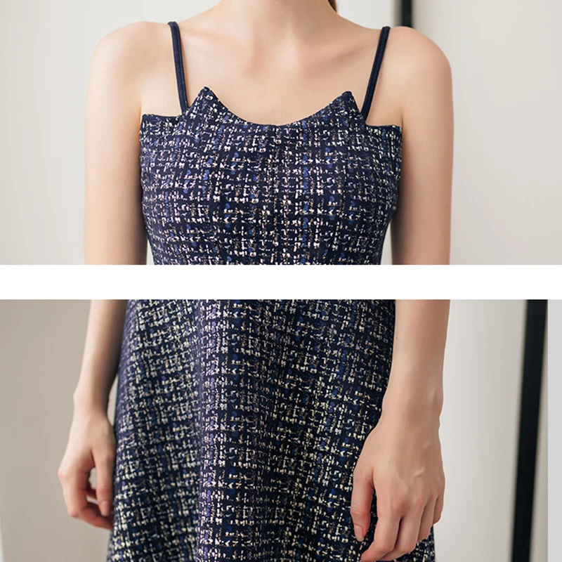 Платье Onlyplus зимнее без бретелек на тонких бретельках а-силуэта модное тонкое