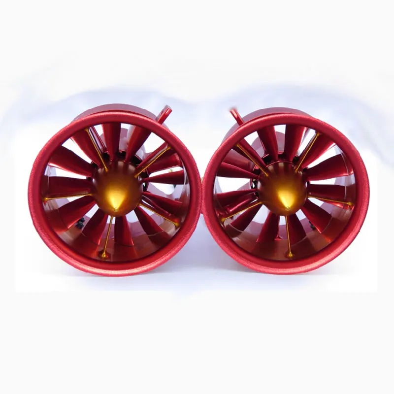 Горячая распродажа Metal JP/GP 70mm Ducted Fan EDF Jet 12 Blades 2s 6s Lipo Motor Electric для радиоуправляемых