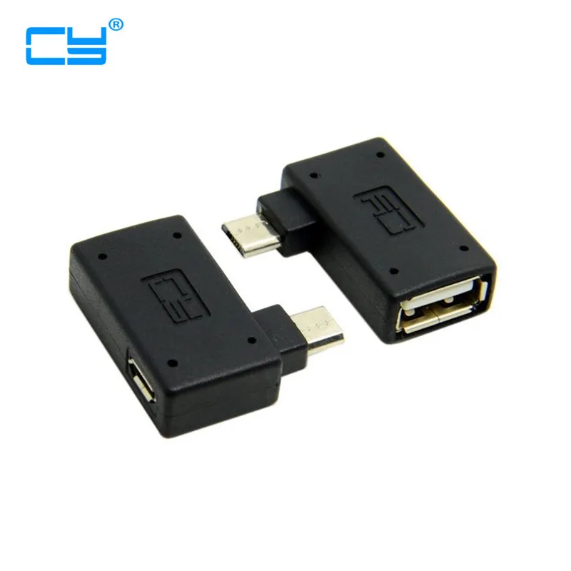 

2PCS 90 Degree Right Angled Micro USB 2.0 OTG Host Adapter with USB Power for Galaxy S3 S4 S5 Note2 Note3 Cell Phone & Tablet