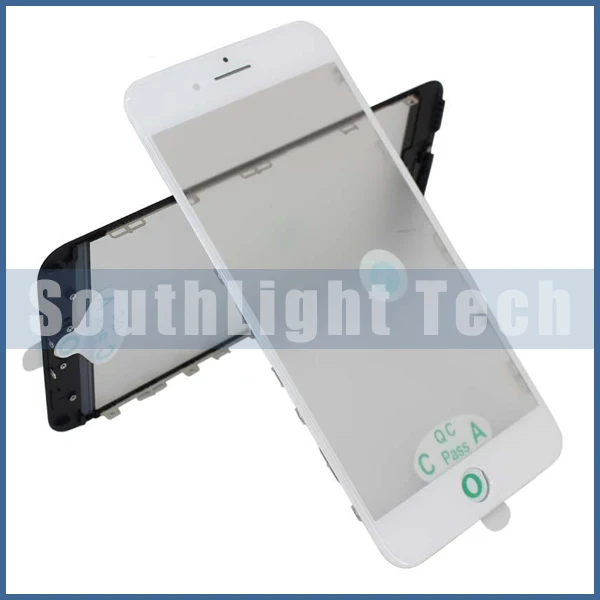 10 шт. холодный пресс 3 в 1 Передняя стеклянная линза с рамкой OCA для iphone 5S 6 6s 6plus 6s Plus 7Plus 8 Plus 7 8 Plus