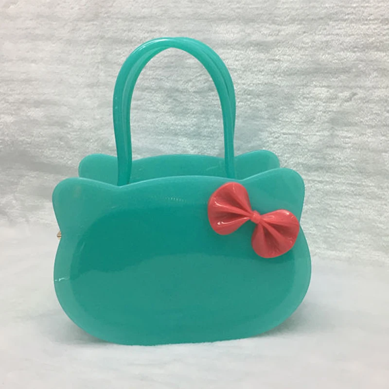 Сумка JELLYOOY из ПВХ с бантом для девочек яркие цвета Желейная детская сумочка на
