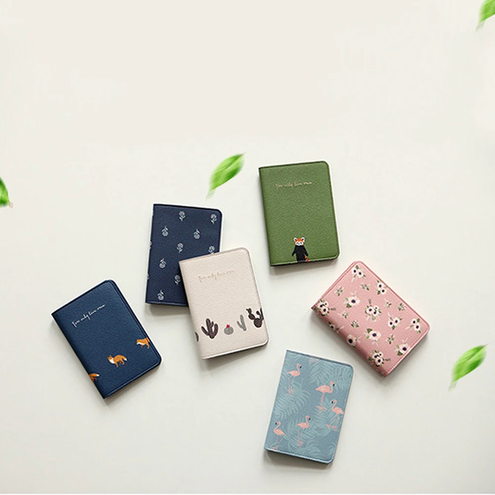 

Fresh Flower Animal Passport Credit Card Holder Wallet Tickets Organizer Bag