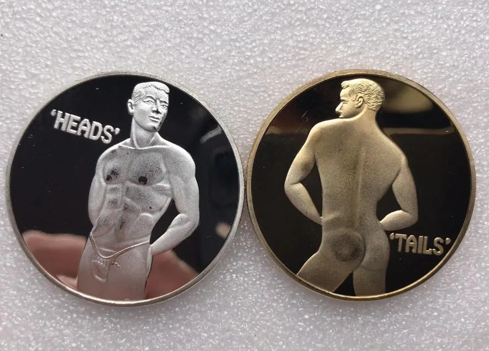 Памятные монеты RU Сексуальная мужская модель Серебряная Золотая монета