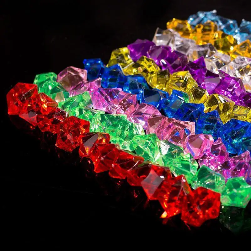 WINOMO 95pcs/lot Acrylic Crystal Crafts Stone Colorful Rock for Home Wedding Christmas Decorations
