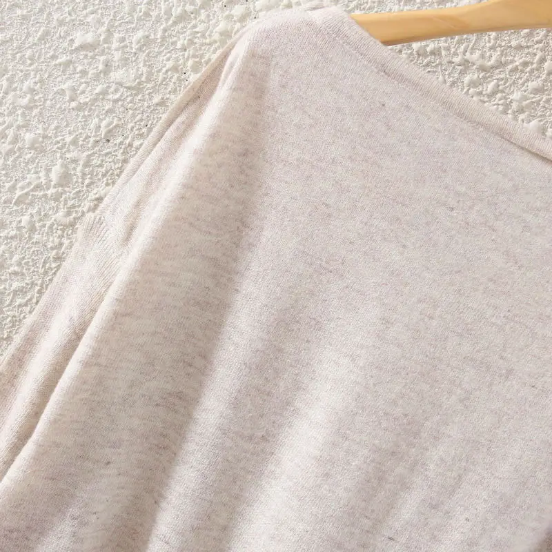 Женский трикотажный свитер с рукавами летучая мышь радужная Зебра зимний