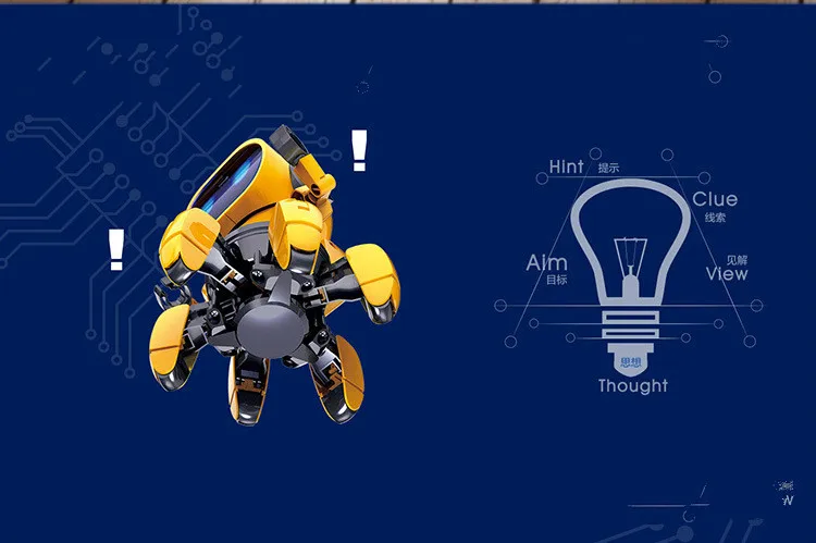 Пара DIY AI Smart два режима инфракрасного Evades Bonds прогулки ABS материалы RC робот для детские игрушки