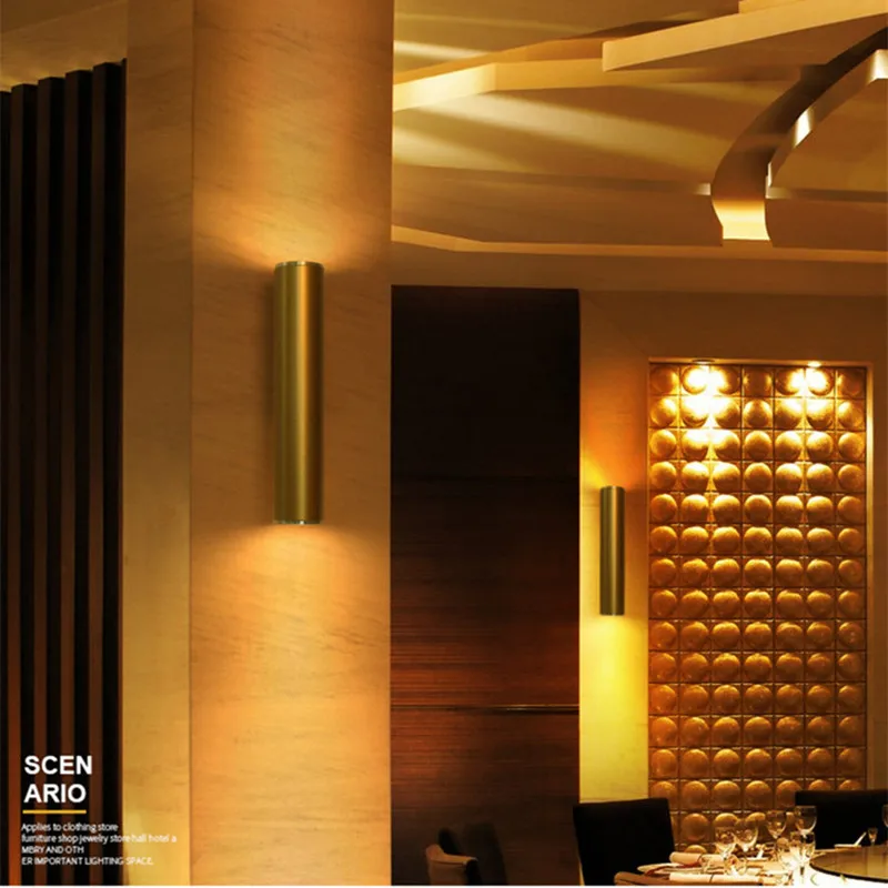 Креативный Золотой светодиодный настенный светильник Северной Европы освещение