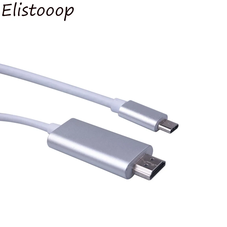 Elistooop USB C HDMI кабель Тип к конвертер Micro адаптер 30 Гц 4K 2 0 Thunderbolt 3 для MacBook S8/8 + Mate