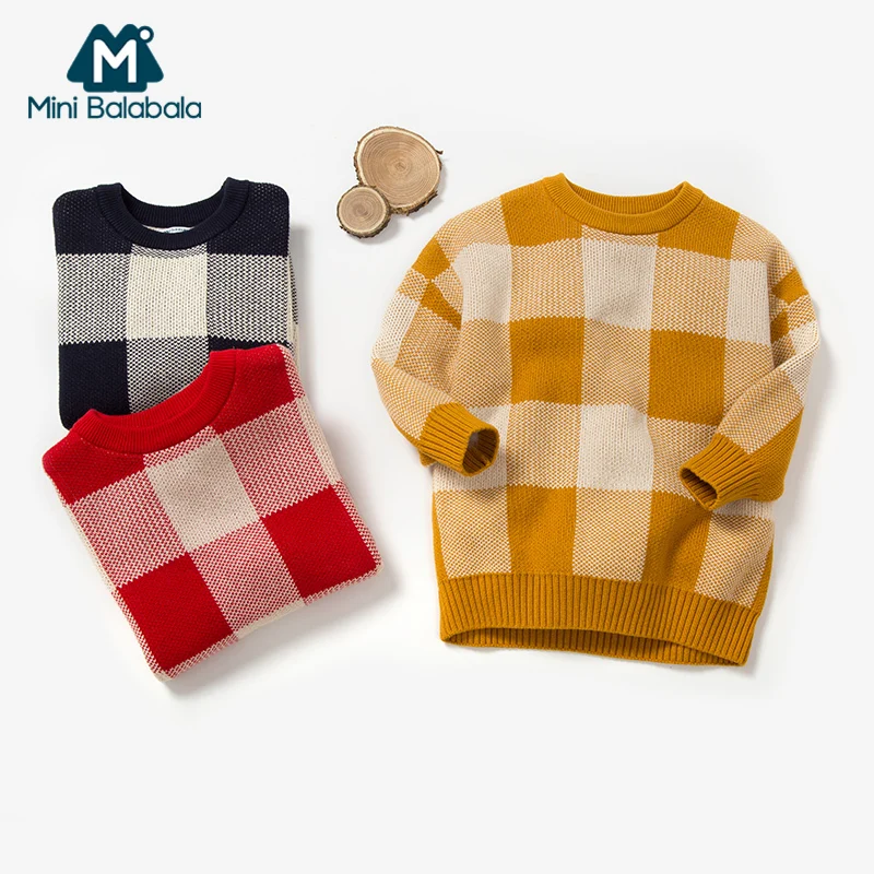 Mini Balabala/свитер для маленьких девочек и мальчиков рубашка Детские топы с длинными