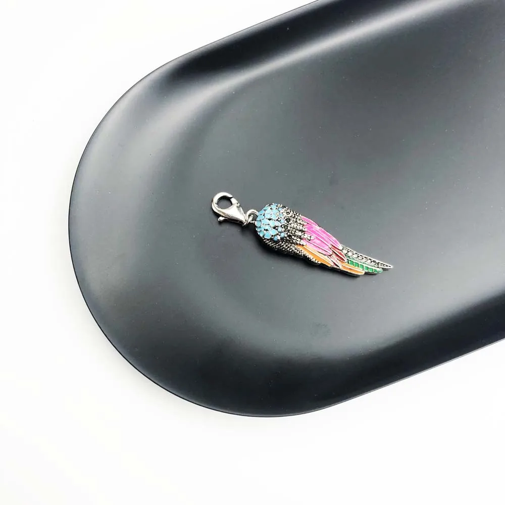 Женские Подвески с крыльями попугая цепочные браслеты ожерелье подвеска из