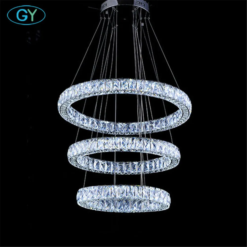 AC100 240V D20cm до D80cm трехсторонние Светодиодные хрустальные подвесные светильники 2020