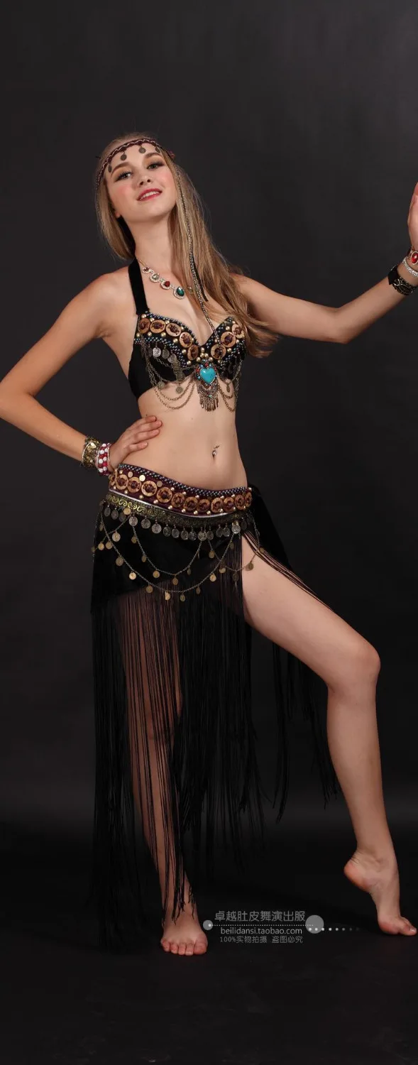 

shell Bollywood belly dance competition Indian dress Womens Belly Dancing Costume 2pcs