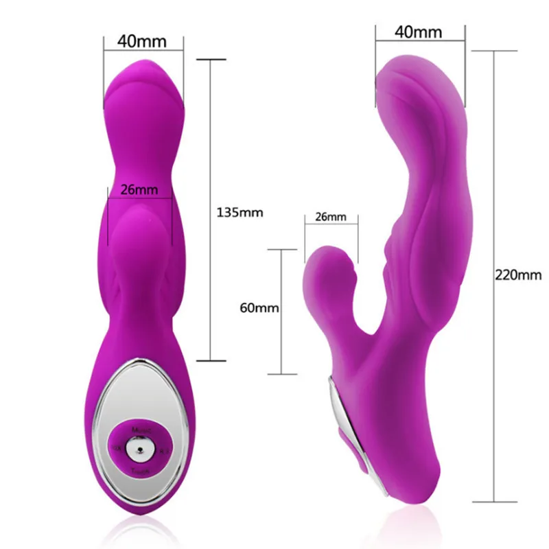 Умные сенсоры двойной сенсорный вибратор 10 частот USB зарядка массажер для точки G
