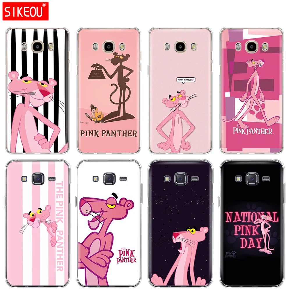 Силиконовый чехол для телефона Samsung Galaxy J1 J2 J3 J5 J7 MINI 2016 2015 prime Pink Panther lovely|Бамперы| |