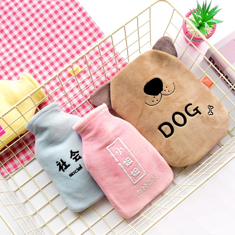 Единорог плюшевый мультфильм горячие бутылки для воды Супер милый портативный