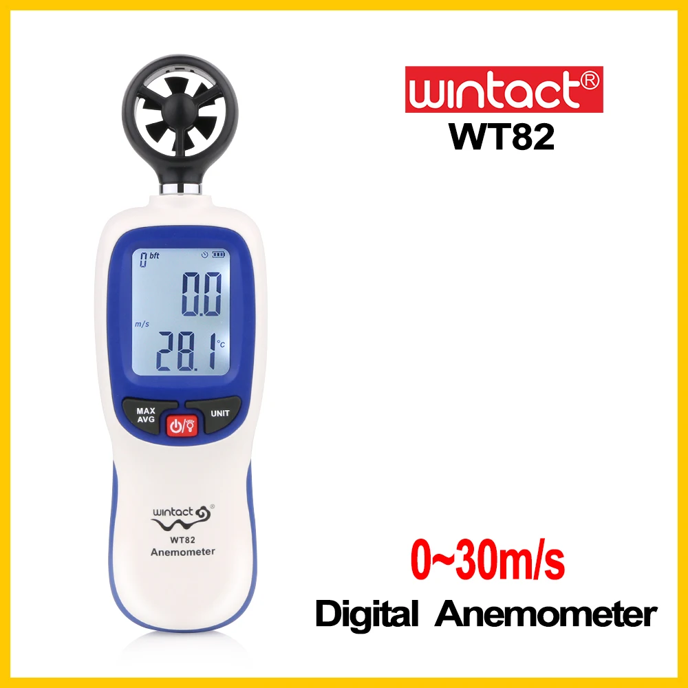 WINTACT цифровой измеритель скорости ветра анемометр Поток Воздуха Прибор Датчик