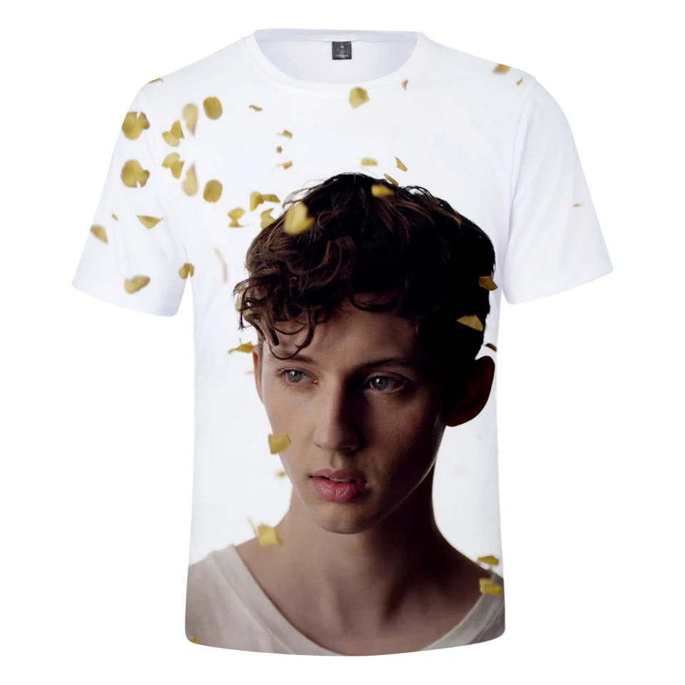 

Aikooki Hot Australia Singer Troye Sivan 3D T Shirt Men/Women Summer Fashion Harajuku T-Shirt 3D Print Troye Sivan Short Sleeves