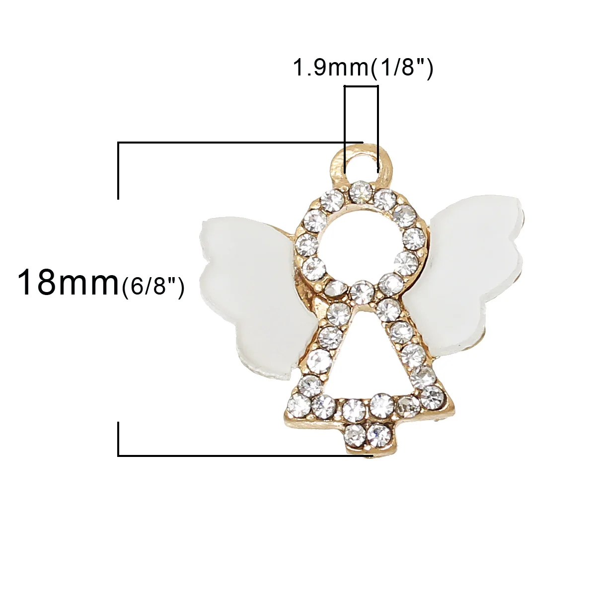 DoreenBeads металлический сплав + полимерные шармы подвески ангельские золотые цвета
