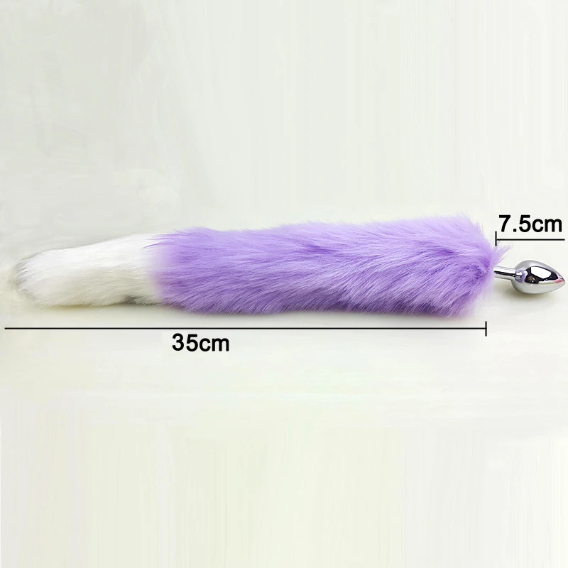 Металлические анальные игрушки 3 цветов длинный поддельный лисий хвост Анальная