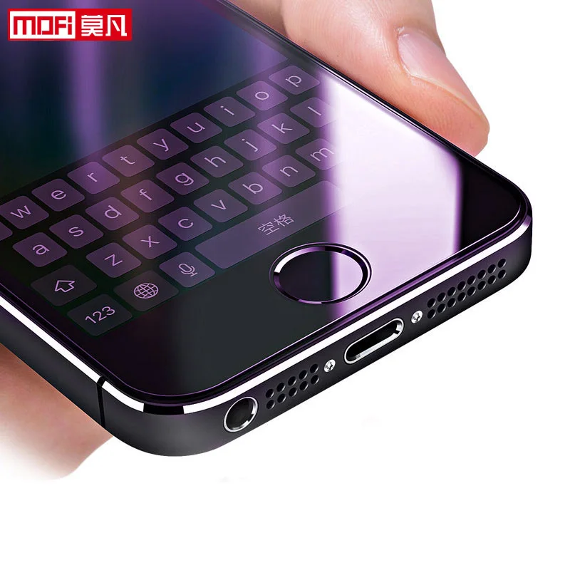 Для apple iPhone 5S, стекло для iPhone 5S, защита экрана 2.5D mofi 9 H, полное стекло для iPhone SE, защита стекла, прозрачная, анти-синяя - Цвет: Anti Blue