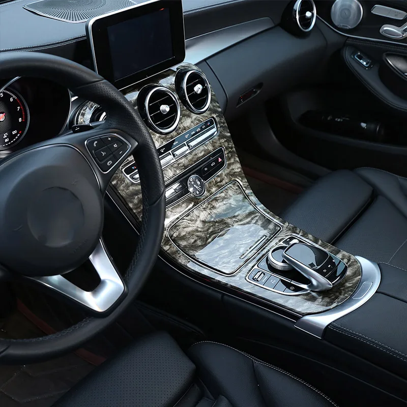 Мраморная зернистая ABS Центральная панель панели привода для Mercedes Benz C Class W205 15 18