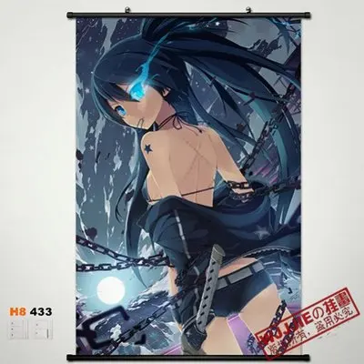 Home Decor японского аниме плакат прокрутки BLACK ROCK SHOOTER BRS - Цвет: Темно-серый