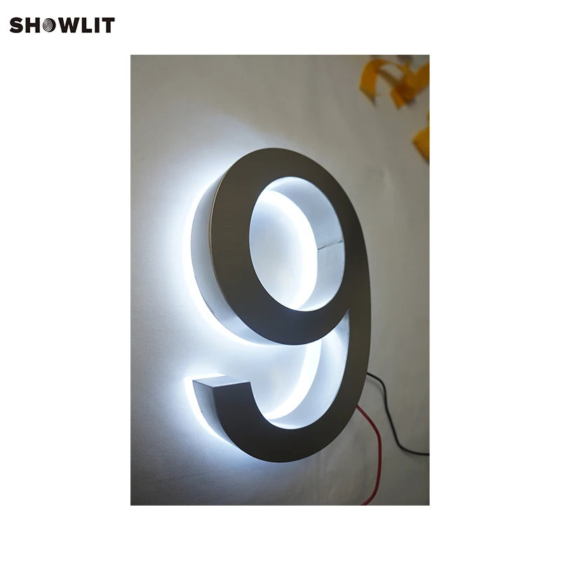 Светодиодные водонепроницаемые наружные цифры из нержавеющей стали марки