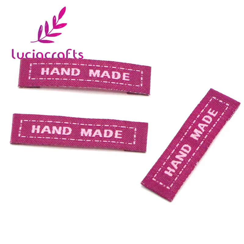 Lucia crafts 50 шт./лот 1*4,5 см этикетки для одежды ручной работы Тканые этикетки для одежды стирающиеся этикетки для одежды этикетки L0801