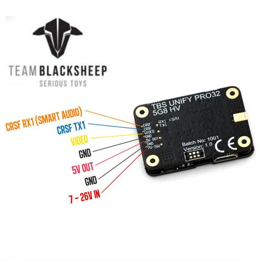 TBS Unify Pro32 5G8 HV видео передатчик с MMCX коннектором для радиоуправляемых гоночных