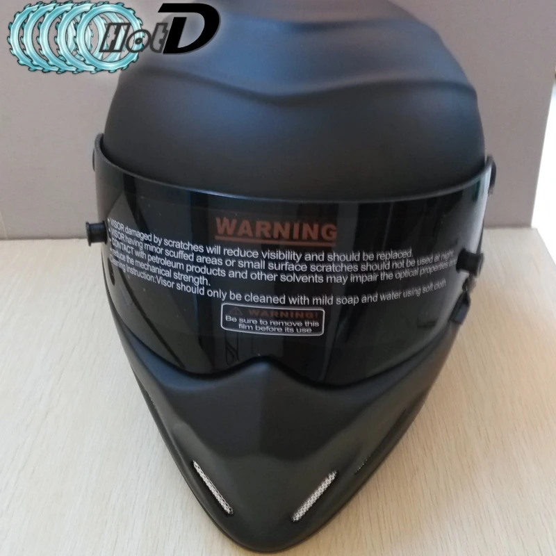 Шлем TopGGGear Стиг матовый черный с козырьком/коллекционным/как шлем