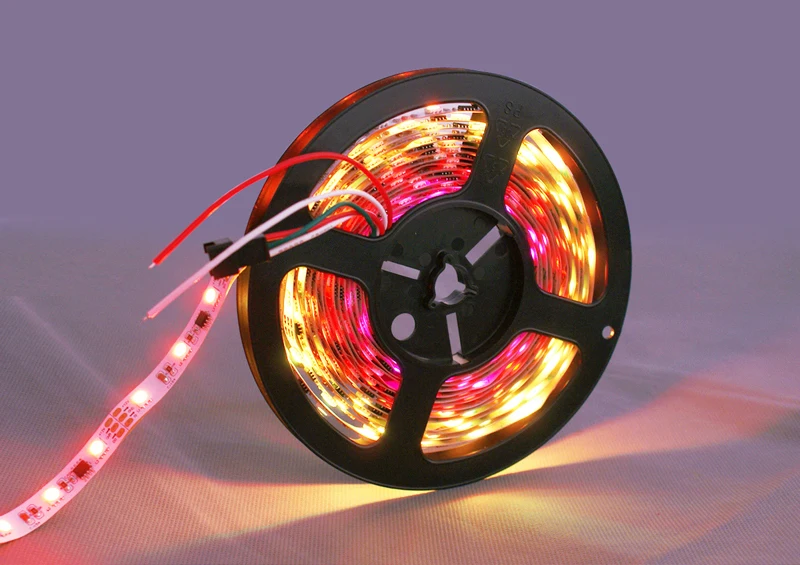 WS2811 DC12V 60 светодиодов/м Мечта Волшебная цветная светодиодная лента 5050 RGB полоса не