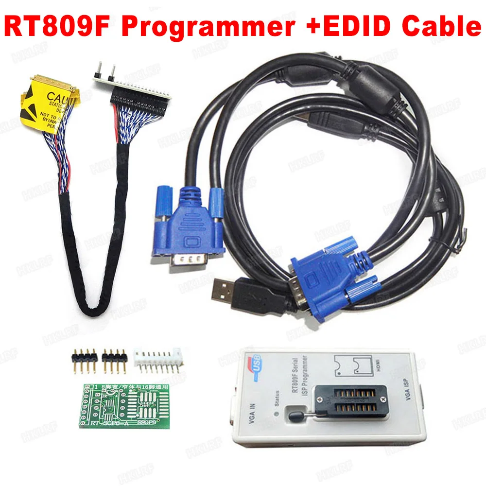 Оригинальный Новый программатор RT809F + кабель EDID EPROM Flash VGA ISP для материнской платы