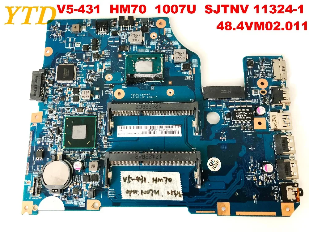 

Original for ACER V5-431 laptop motherboard V5-431 HM70 1007U SJTNV 11324-1 48.4VM02.011 tested good free shipping