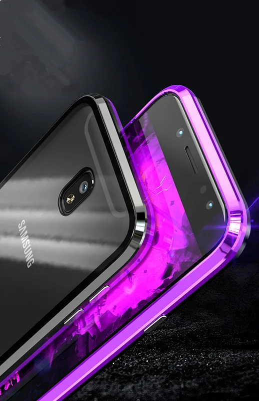 Роскошный Металлический Магнитный чехол для samsung Galaxy J7 /J7 PRO, чехол из закаленного стекла, металлическая рамка, чехол для samsung J730FM, европейская версия