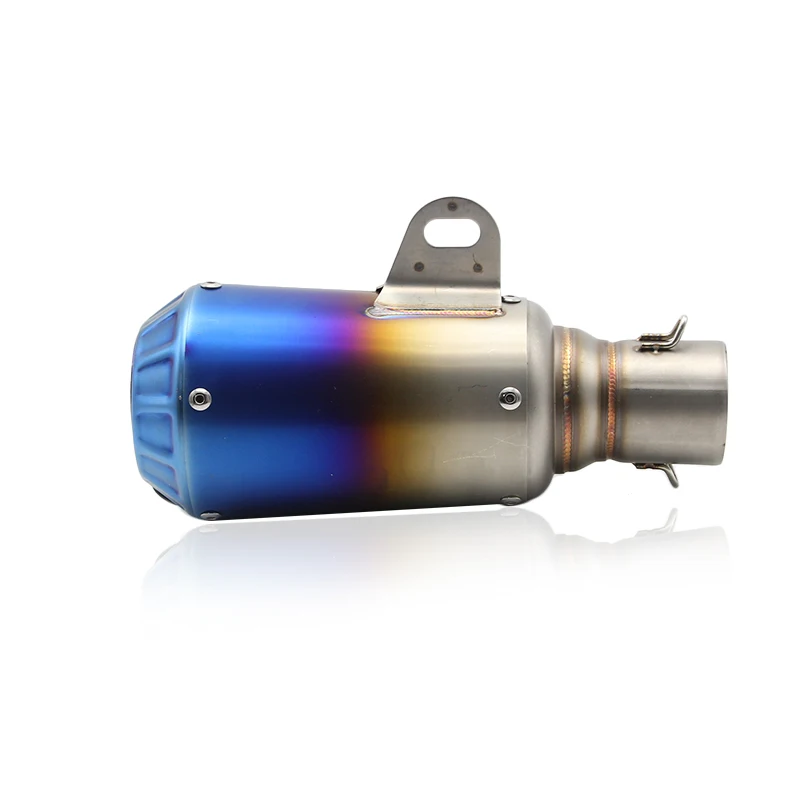 half blue ZS гоночный Универсальный мотоцикл доработано для мотокросса скутер akrapovic глушитель для мотоцикла CBR125 CB400 CB600 YZF FZ400 Z750 Z1000 - Цвет: half blue