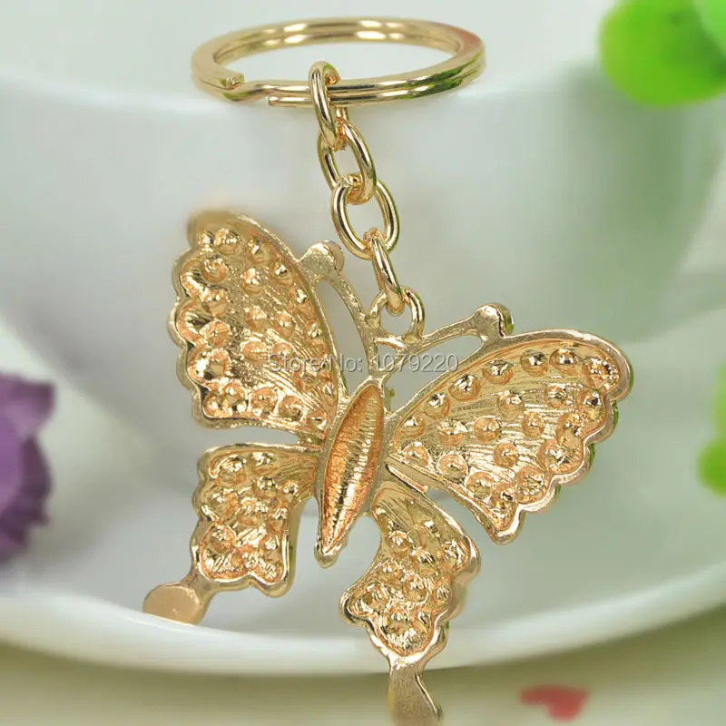 D бабочка брелок Подвеска со стразами автомобильный сумка для ключей ювелирные