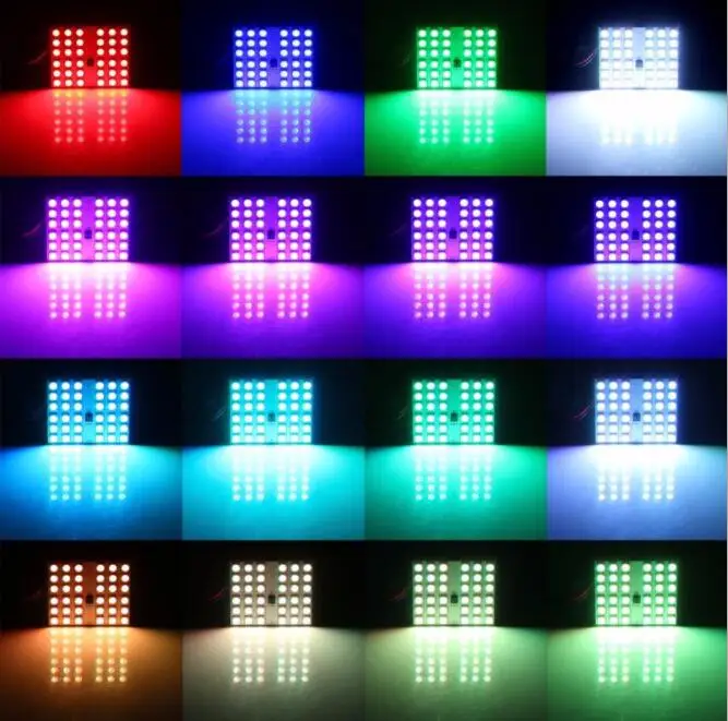 Светодиодная RGB-лампа для салона автомобиля с дистанционным управлением 12 В SMD 5050